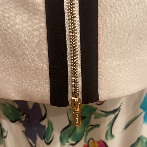 Retro Chic SHARP Calvin Klein Blazer TOP with Dual Zipper GOLD Hardware 18W EUC - Picture 3 of 13